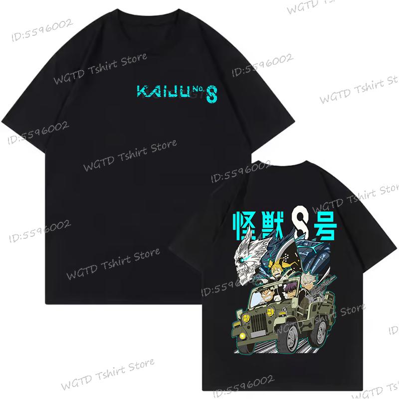 Men's Street Cool T-Shirt Tops Kaiju No 8 Fashion Casual Tops Anime Gift for Him Monster 8 Harajuku Streetwear Short Sleeve Tees