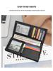 Jiameda Nappa Leather RFID Men's Long Wallet with Zipper and Anti-magnetic Card Slots