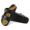 Klapki skórzane Birkenstock ARIZONA Birko-Flor regular szerokie damskie/męskie czarne (0051791)