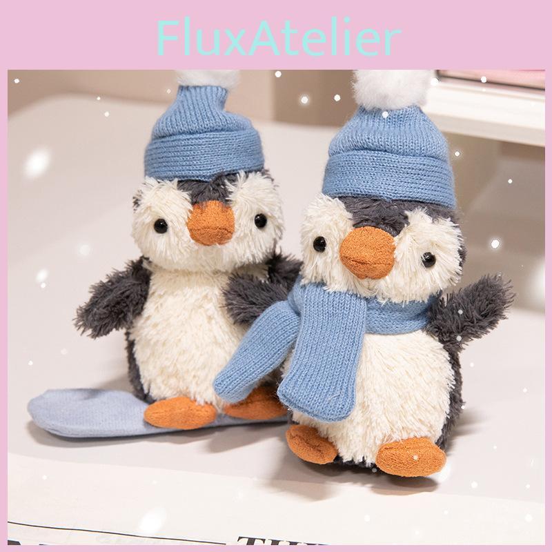 Scarf Hat Penguin Plush Toy Cartoon Stuffed Doll Animal Bedroom Decoration Gift