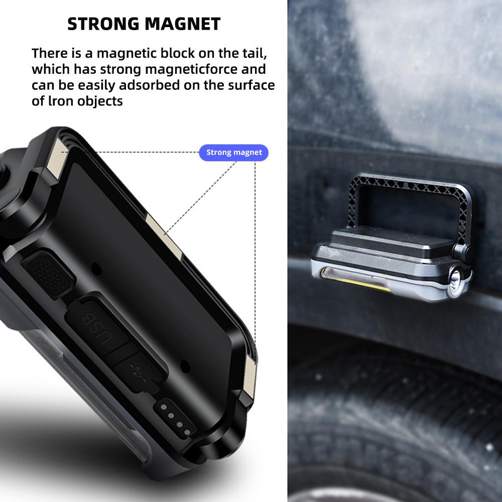 USB Rechargeable Powerful XPG+COB Work Light Car Garage Mechanic Lamp Flashlight Magnetic Torch Portable Emergency Lights