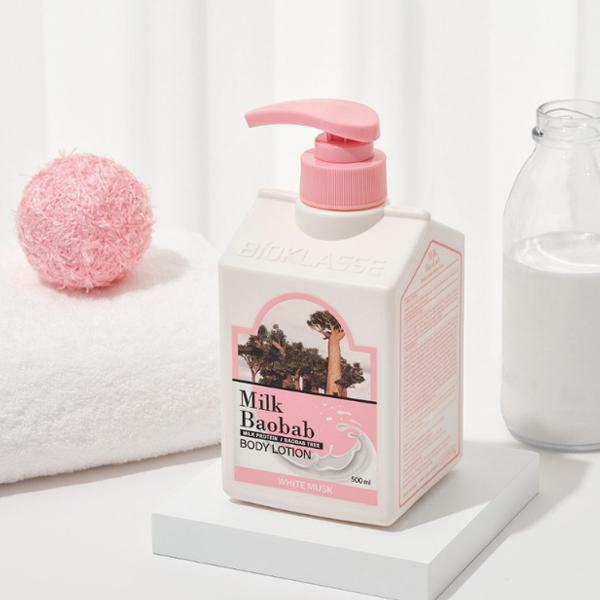 Milk Baobab Original Haar 2-teiliges Geschenkset, 1 koreanisches Haarpflegeset, Milk Baobab Körper 2-teiliges Geschenkset, 1 koreanisches Körperpflegeset