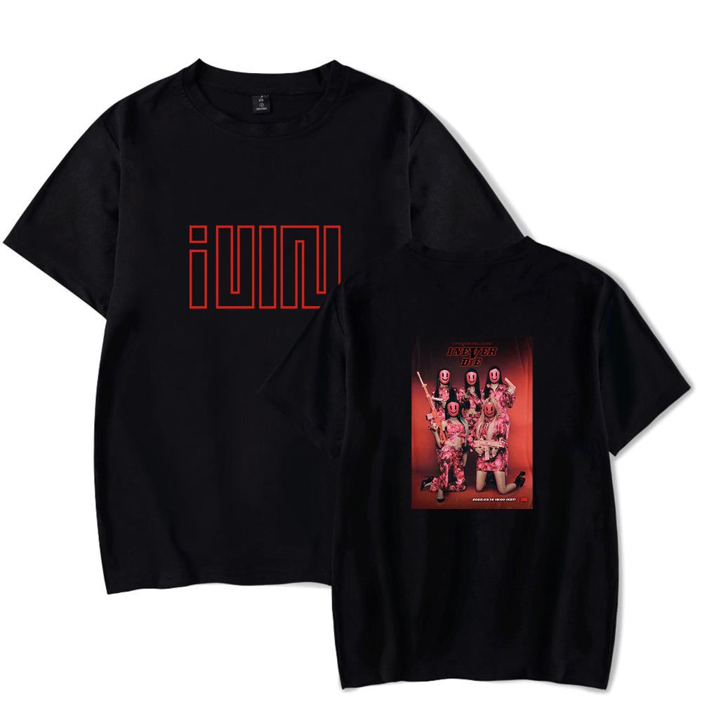 2023 Kpop Gidle New Album I Never Die Tshirt Cotton Tee Tops Short Sleeve For Unisex And Women Casual Streetwear