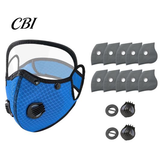 Woodworking Protective Mask Cycling Face with Filter & Breathing Valve, Reusable Carbon Dust Adjustable Goggles, Lightweight Protection Shield