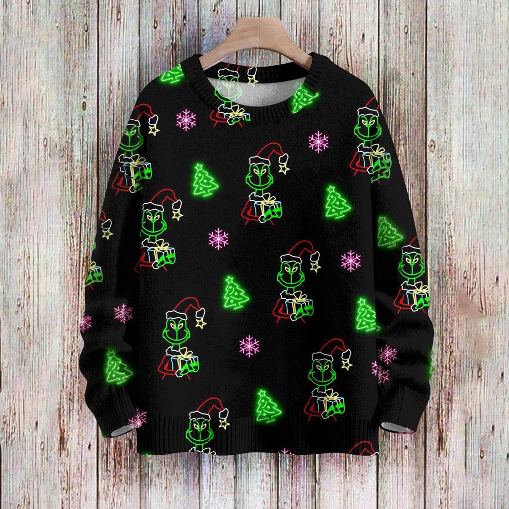 Christmas Sweatshirts For Women Knit Sweater Cute Shirt Fall Crewneck Pullover Tops
