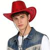 Sequined Western Cowboy Hats for Festivals Parties and Carnivals Sparkling Design Lightweight Practical Polyester Hat