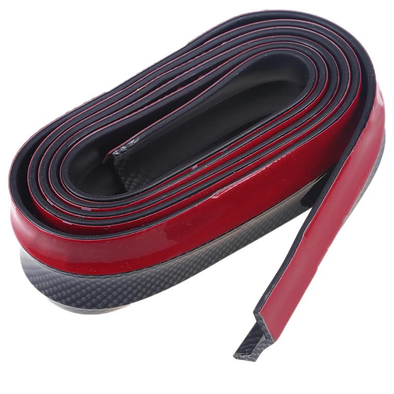 2.5M Car Rubber Bumper Guard Protector Door Edge Strip Trim Moulding Anti-collision Front Bumper Lip Splitter Stickers