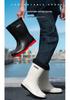 Men's Waterproof Rain Boots: Warm, Non-Slip, High-Top with Elastic Cuff, Ideal for Kitchen, Car Wash, and Fishing.