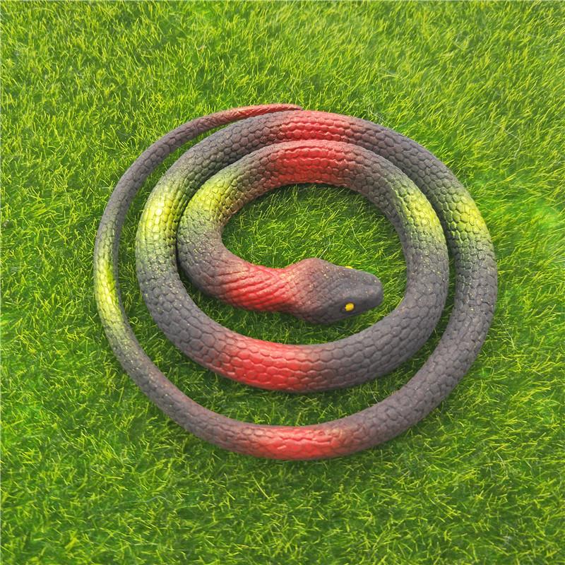 Children's Soft Rubber Toy - Large Green Fake Snake Prank Model