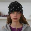Dot Jacquard Beanie, Black