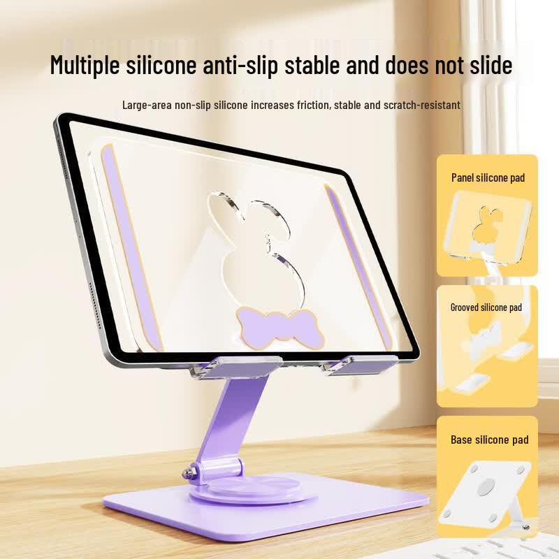 OLOEY Cute Rabbit Rotating Folding Tablet Stand