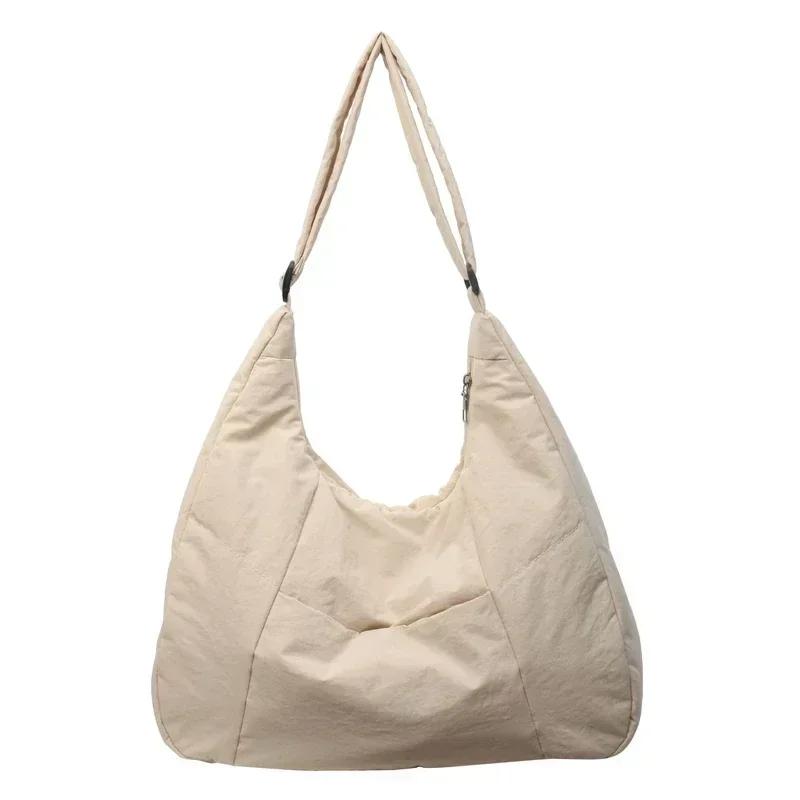 Hochwertige einfarbige Umhängetasche mit großem Fassungsvermögen, multifunktionale Nylon-Umhängetasche mit großem Fassungsvermögen, lässig klassisch