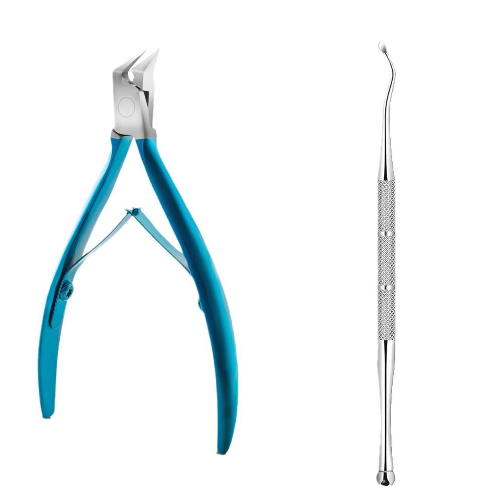 Stainless Steel Oblique Nail Clipper with Dead Skin Nipper