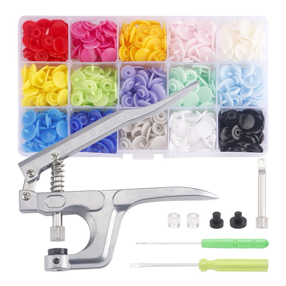 

1set DIY Sewing Fastener Installation Pliers &Press Studs Snap Fasteners, Ideal for DIY Making Clothing Jacket Bag Snap Buttons