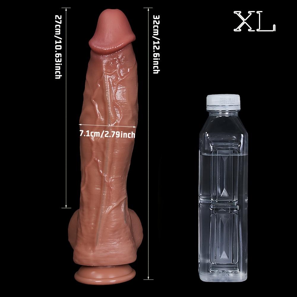 Realistic Female Dildo – Extra Large Soft Liquid Silicone Penis with Strong Suction Cup,Lifelike G-Spot &Anal Plug Toy for Hands-Free Solo,Couple Play