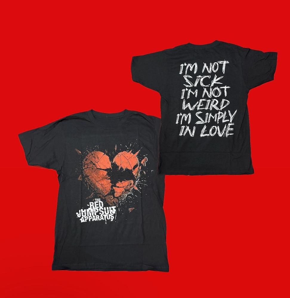 

Red Jumpsuit Apparatus Broken Heart Im Not Sick Emo Band T-Shirt MD1121 Unisex T-Shirt M