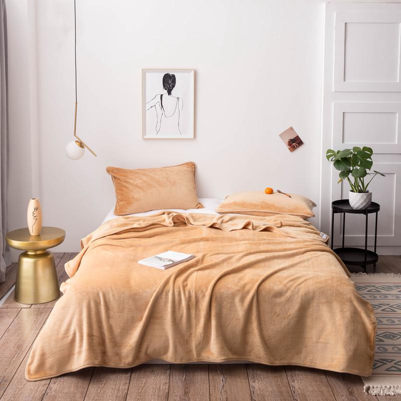 1pc Black Blanket Flannel Plaid Bed Blankets Plain Color Bedsheet Sofa Towel Nap Shawl Soft Blanket Plaids manta (No Pillowcase)