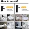 Basin Faucet Sink  Mounted Black Chrome Hot Cold Water Basin Mixing Long Short Faucet Matte Black Washbasin Faucet CraneFMX