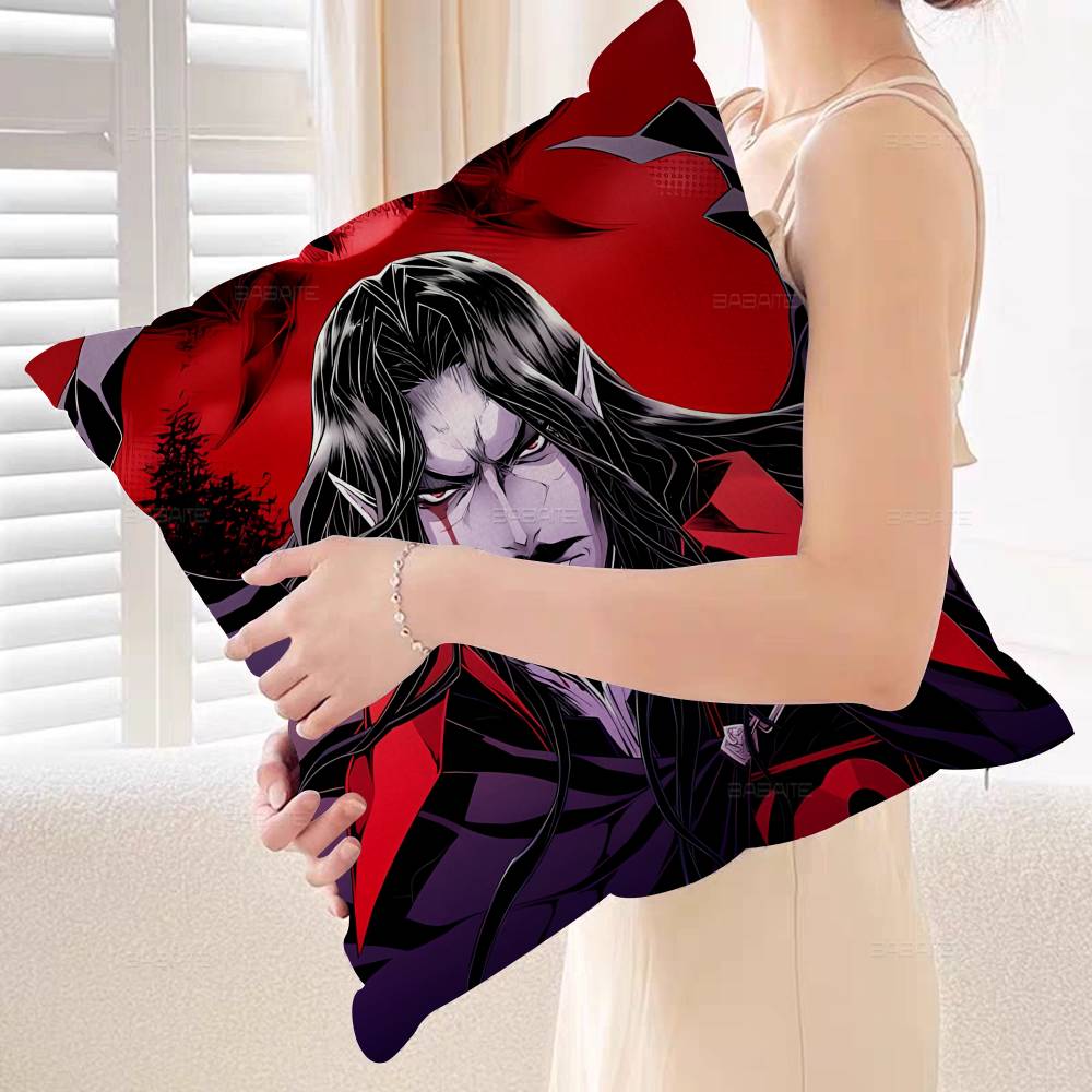 Anime Castlevania Cushion Cover Inches Farmhouse Decor Home Throw Pillow Covers for Couch Decorations