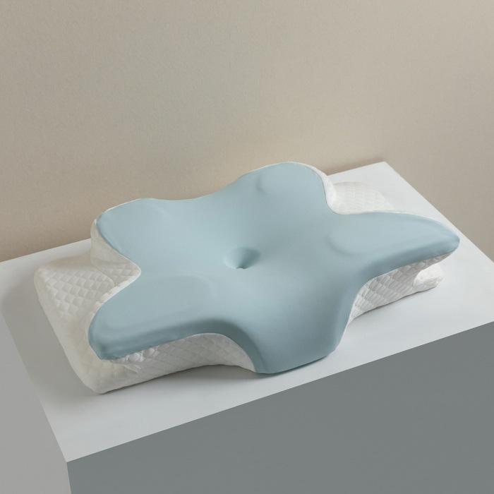 Butterfly Memory Foam Pillow - Ergonomic Horn-Shaped Traction Design for Adults