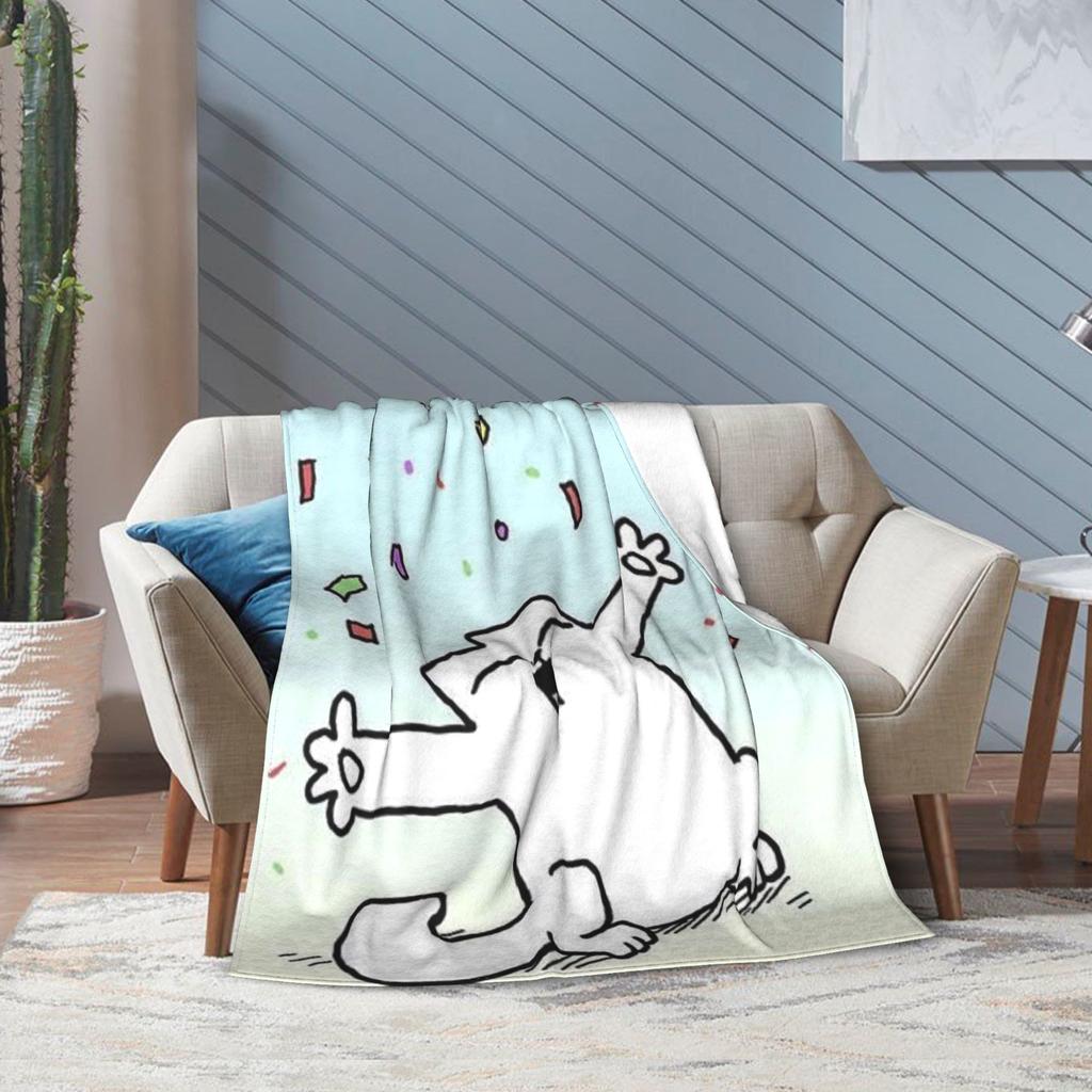 Simons Cartoon Cat Print Blanket For Men Women Warm Cozy Fluffy  Throw Blankets for Living Room 50x60 Inches Multiple Sizes