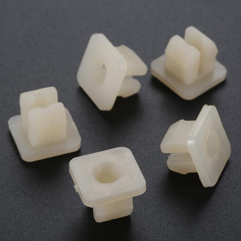 50Pcs Car Universal Fender Bumper Door Side Skirt Fixing Clip White Plastic Push Rivet Fender Clip For 5mm Hole Car Accessoires