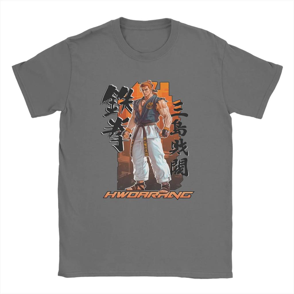 Men Tekken Japanese Fighting Game T-Shirts 100 Cotton Clothing Beach Streetwear Short-Sleeved T Shirt Crewneck Casual Tshirt