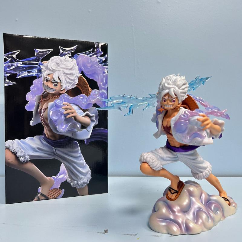 One Piece figure Luffy Sun God Tread Cloud Lightning Nika desktop ornament two-dimensional animation One Piece model