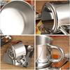 Thickened Coffee Cup Complete Set Stainless Steel Coffee Shop Home Pour-over Coffee Utensils with Spoon Pour-over