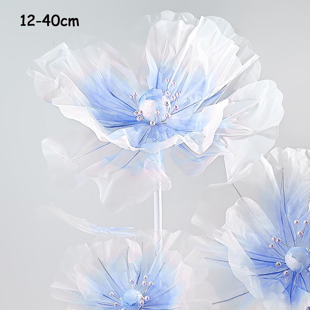 Window Display 40/50cm Big Simulation Flower Hollow Large Artificial Flowers Hanging Gauze 3D Photography Props Wedding
