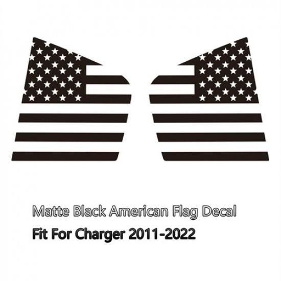 Car Quarter Window American Flag Vinyl Decal Sticker For Dodge Charger 2011-
