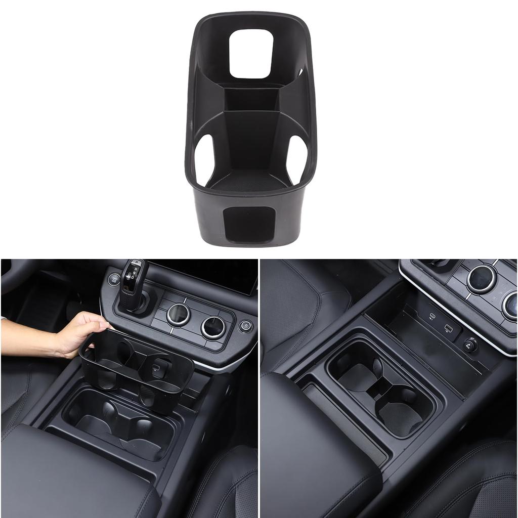 Sauicemy Auto Becher Getränkebecher Einsatz Organizer Mittelkonsole Autozubehör für Land Rover Defender 90 110 Becherhalter Schutz TPE Halter, Halter,