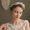 Pearls Beaded Headband Wedding Bridal Engagement Headpiece Headdress Decoration Headwear Accessories for Woman