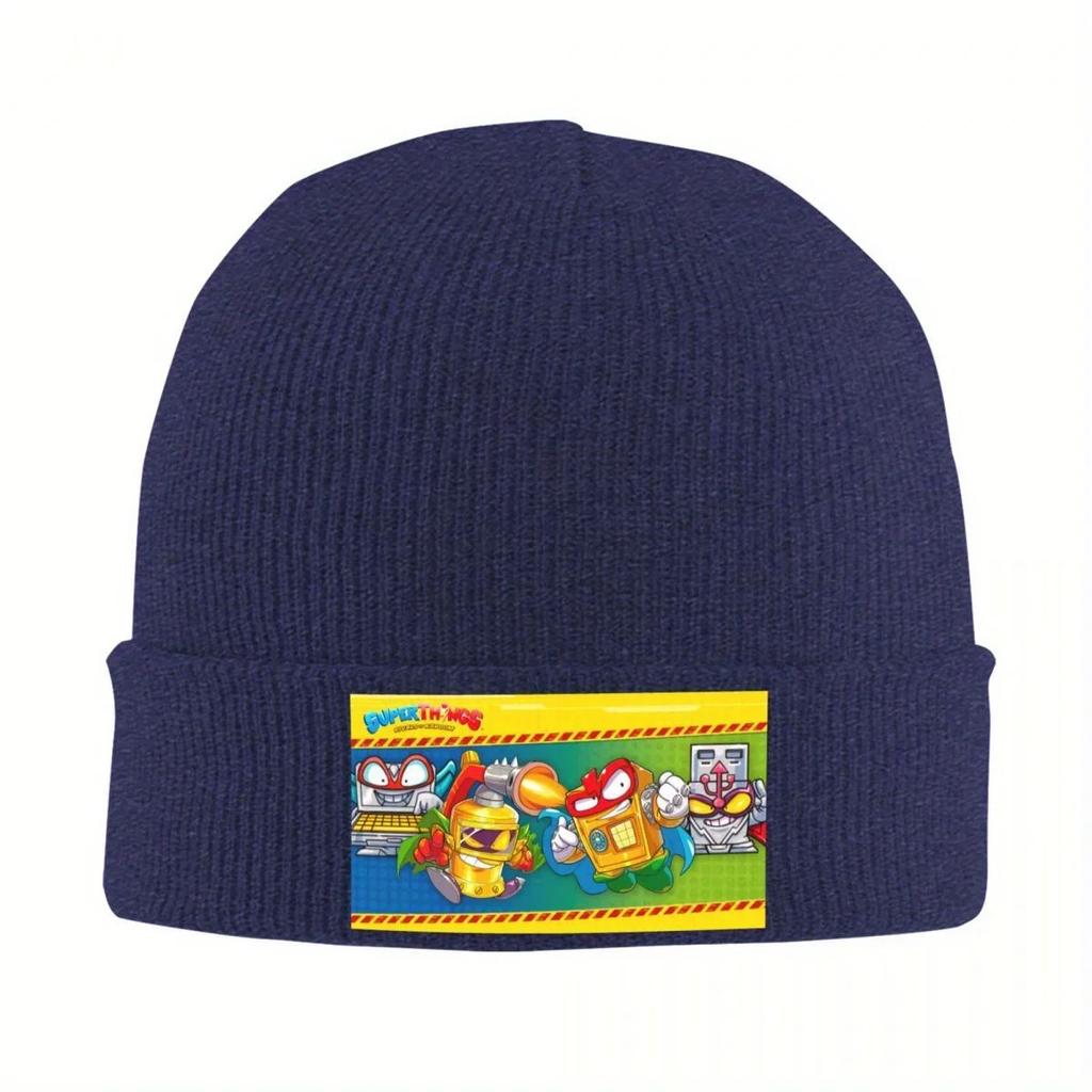 New Superthings Warm Knitted Cap Hip Hop Bonnet Hat Autumn Winter Outdoor Beanies Hats For Unisex Adult