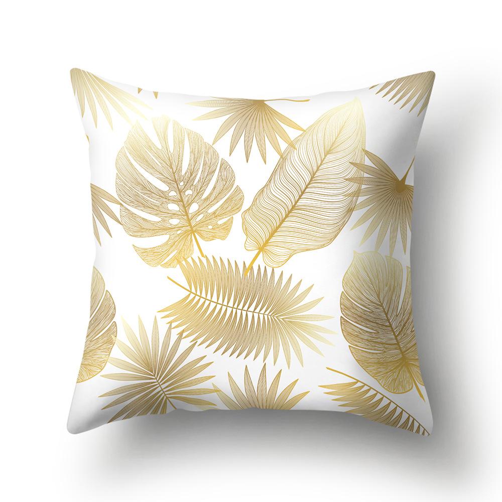 Golden Geometric Puzzle Array Pillow Car Pillow Long Pillow Cushion