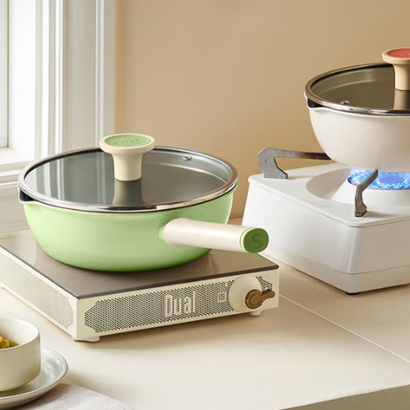 SUPOR Fire Red Spot Lightweight Non-stick Frying Pan 22cm