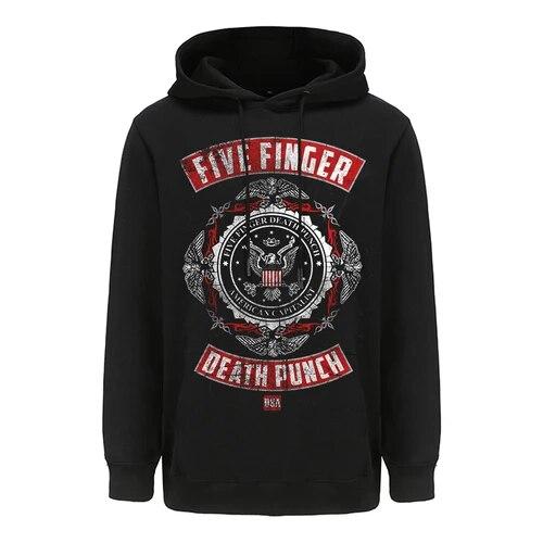 Five Finger Death Punch Metal Rock Aesthetic Hoodies Sweatshirt Gothic Top Harajuku Streetwear Hoody Tops Unisex