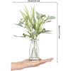 Mingfuxin Artificial Flowers for Decoration, Fake Plants Eucalyptus Leaves Ls Wild Flower with Glass Vase, Floral Arrangements Flower Bouquets Décor