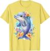 Dolphin with Flowers Cute Dolphins Sea Animal Daughter T-Shirt Unisex T-Shirt
