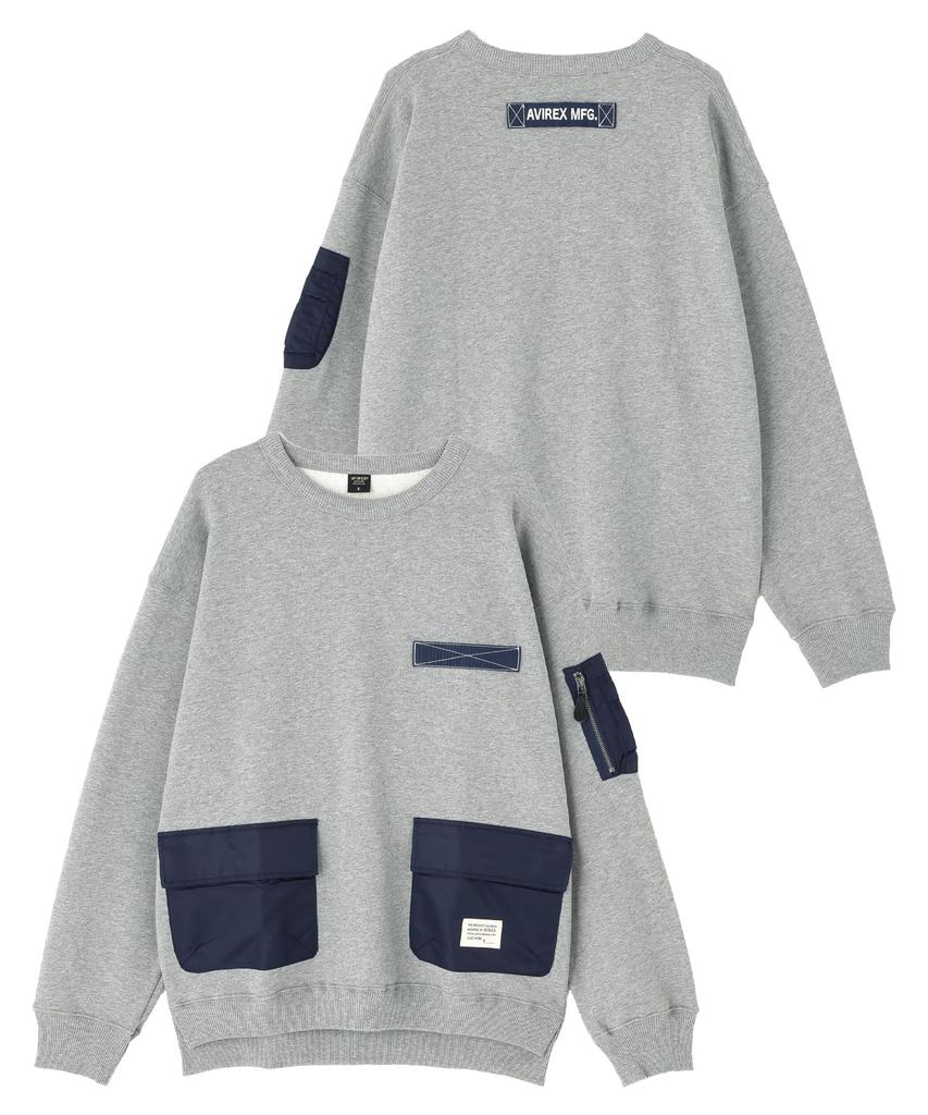 AVIREX Tactical Crewneck Sweat 783-5932006 2XL Oxford
