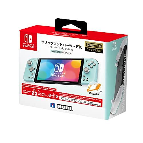 Equipped with Continuous Fire and Continuous Fire Hold Functions [Nintendo Licensed Product] Grip Controller Fit for Nintendo Switch MINT GREEN X WHIT