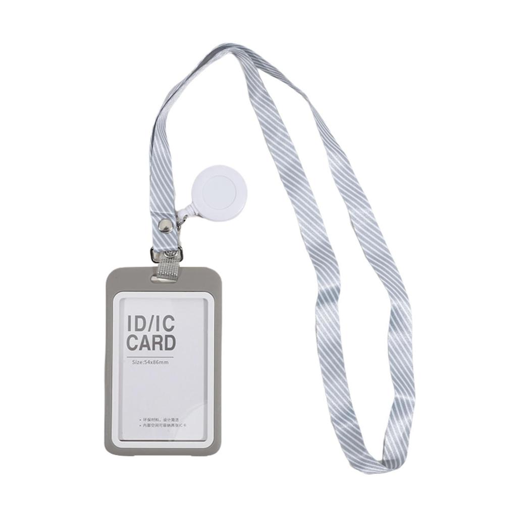 Lanyards Credential Holder Transparent Retractable Badge Reel with Lanyard Nurse Accessories for Work Removable ID Card Holder