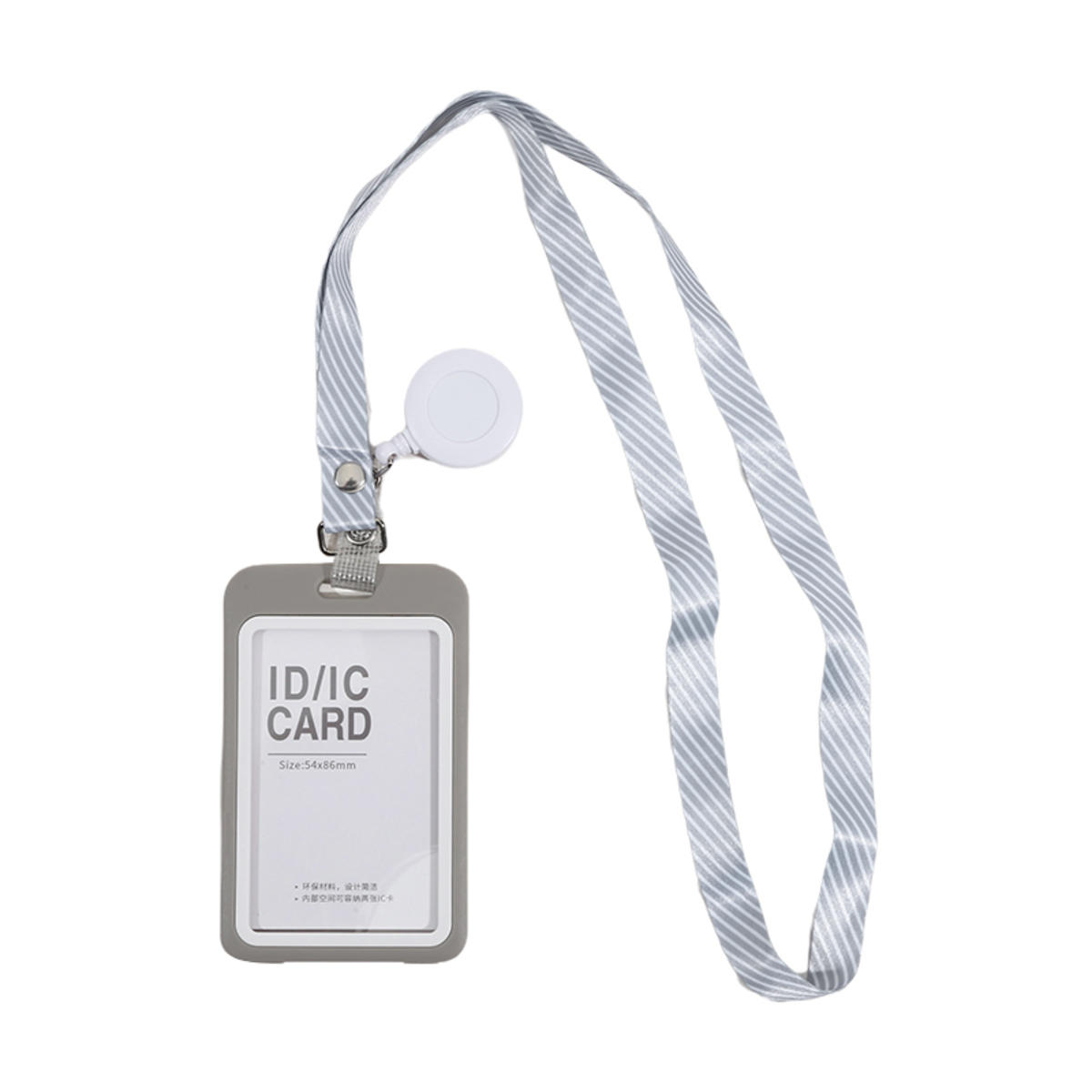 

Lanyards Credential Holder Transparent Retractable Badge Reel with Lanyard Nurse Accessories for Work Removable ID Card Holder Vertical белый