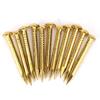 Brass Nails, 100 Pieces Round Head Gold Nails, Brass Wall Pins 10mm 15mm 18mm 22mm, Furniture Brass Tacks for Wood, for Hanging Picture Frame Mirror,