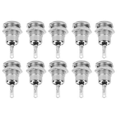 10 Stück DC Stromversorgungsbuchse mit Gewinde Metall-Panelmontageanschluss DC099