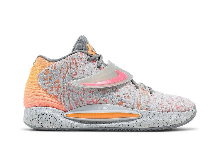 Herren Sneaker Nike KD 14 Sunset Grey Fog/Particle Grey-Peach Cream-Sunset Pulse