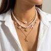 Bohemian Beach Shell Conch Beaded Necklace for Women Ocean Style Seashell Starfish Sun Pendant Choker Vacation Party Jewelry