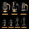Gold Foil Glass Cup Golden Rock-shaped White Wine Cup Highball Glass 100ml Crystal Wine Dispenser Tableware Flagon Transparent