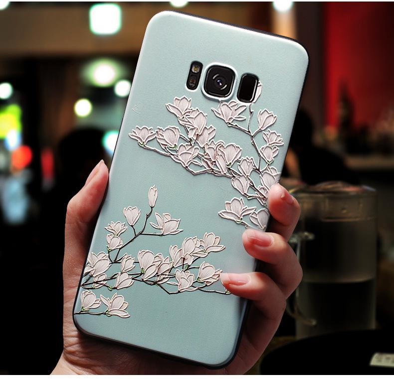 For Samsung J4 Plus Case Flower Relief Soft Silicone Back Cover For Samsung Galaxy A6 A8 Plus 2018 J6 J8 J 4 6 J4+ Phone Cases A8 2018