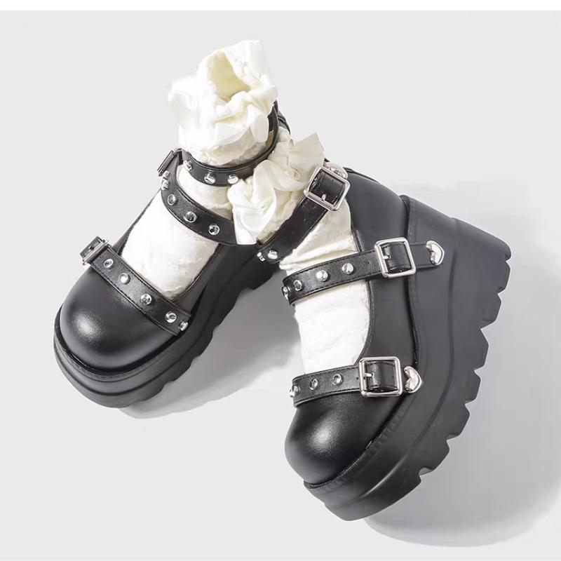 Fashion Large Size Boots Mary Jane Women Boots 2025 New Spice Girl Round Head Versatile Single Cool Heightening Platform Muffin Shoes